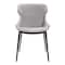 Armen Living Kenna Modern Dining Chair in Matte Black Finish and Gray Fabric, PK2 LCKESIGR - alternate 3